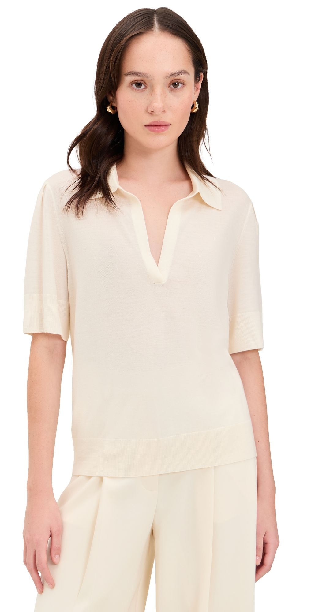 Jenni Kayne Courtney Top Ivory Ivory XS