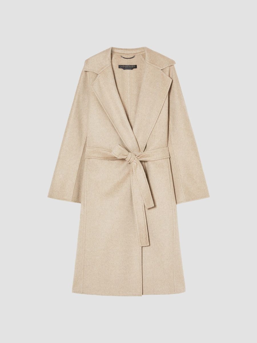 Marina Rinaldi Women's Double Sided Pure Cashmere Coat - Hazelnut Brown - Size 18