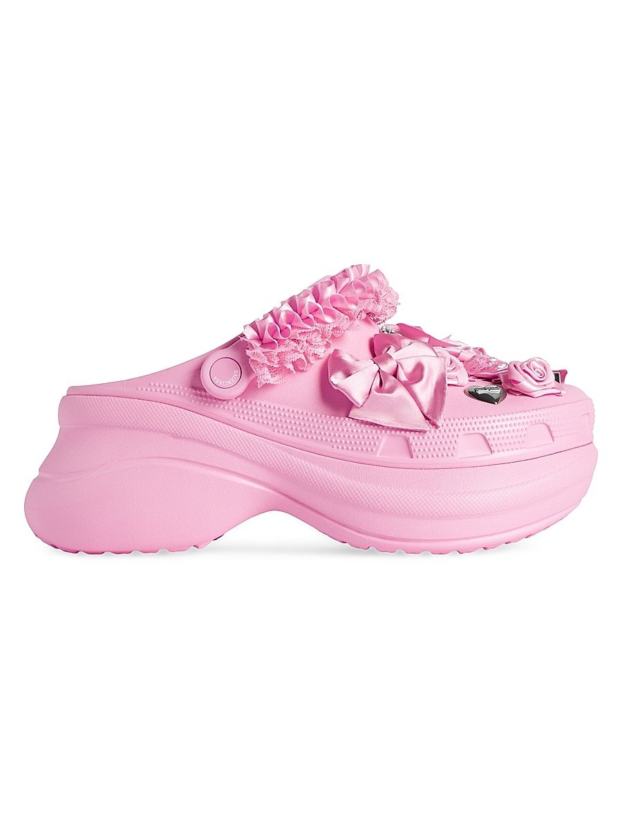 Women's Crocsa Jibbitza Mules - Light Pink - Size 5