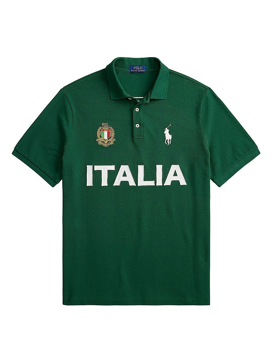 Men's Italia Knit Cotton Polo Shirt - New Forest - Size XXL
