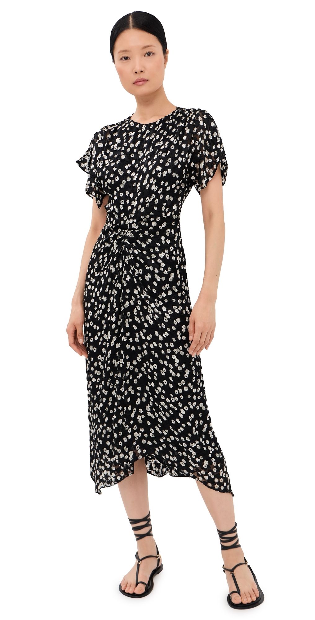 Isabel Marant Herva Dress Black/Ecru 38