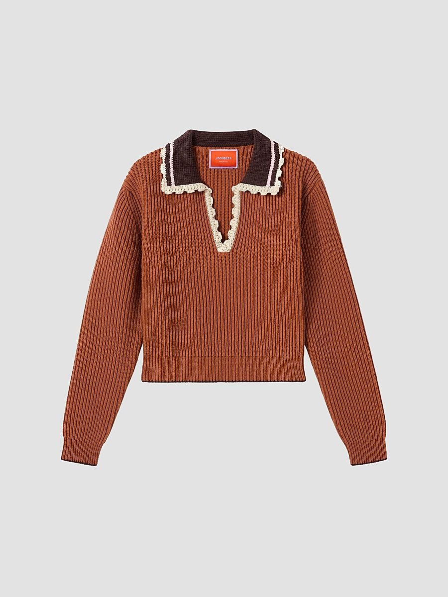 Women's Picket High Sweater - Solid Tobacco - Size XL