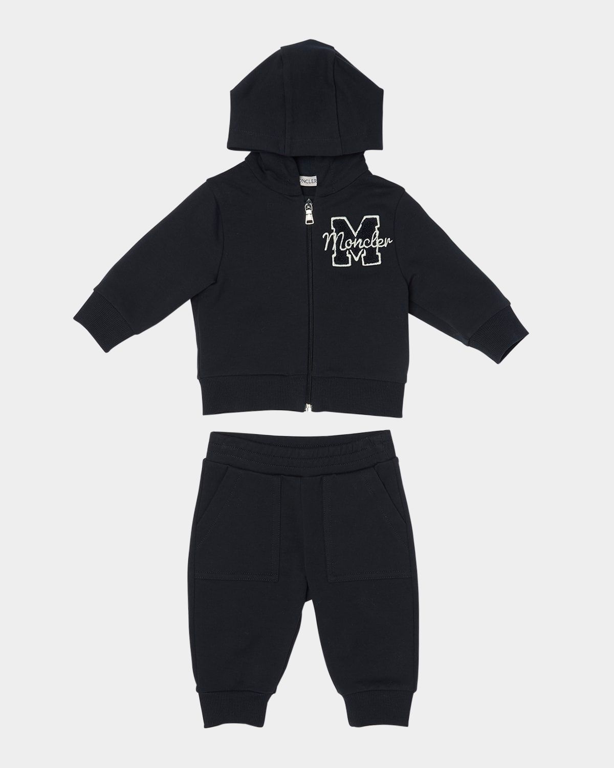 Boy & apos;s M Logo Embroidered Zip-Front Hoodie & Joggers, Size 3M-3