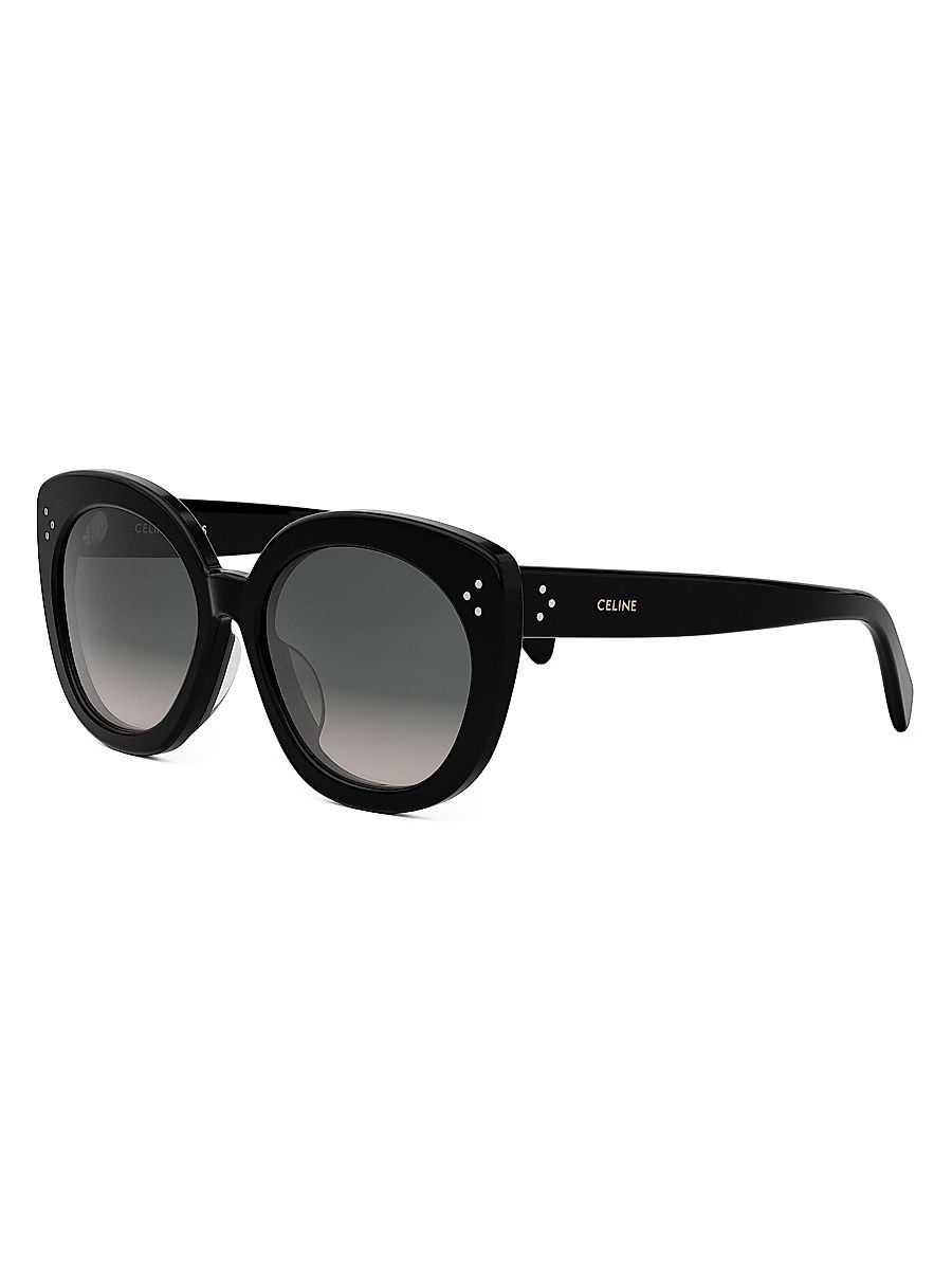Women's Three Dots 56MM Butterfly Sunglasses - Gradient Grey Black