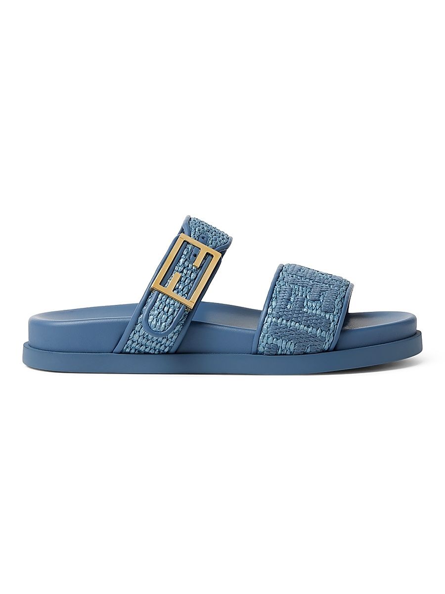 Women's Feel Slide Baguette Slides - Denim Jeans - Size 11 Sandals