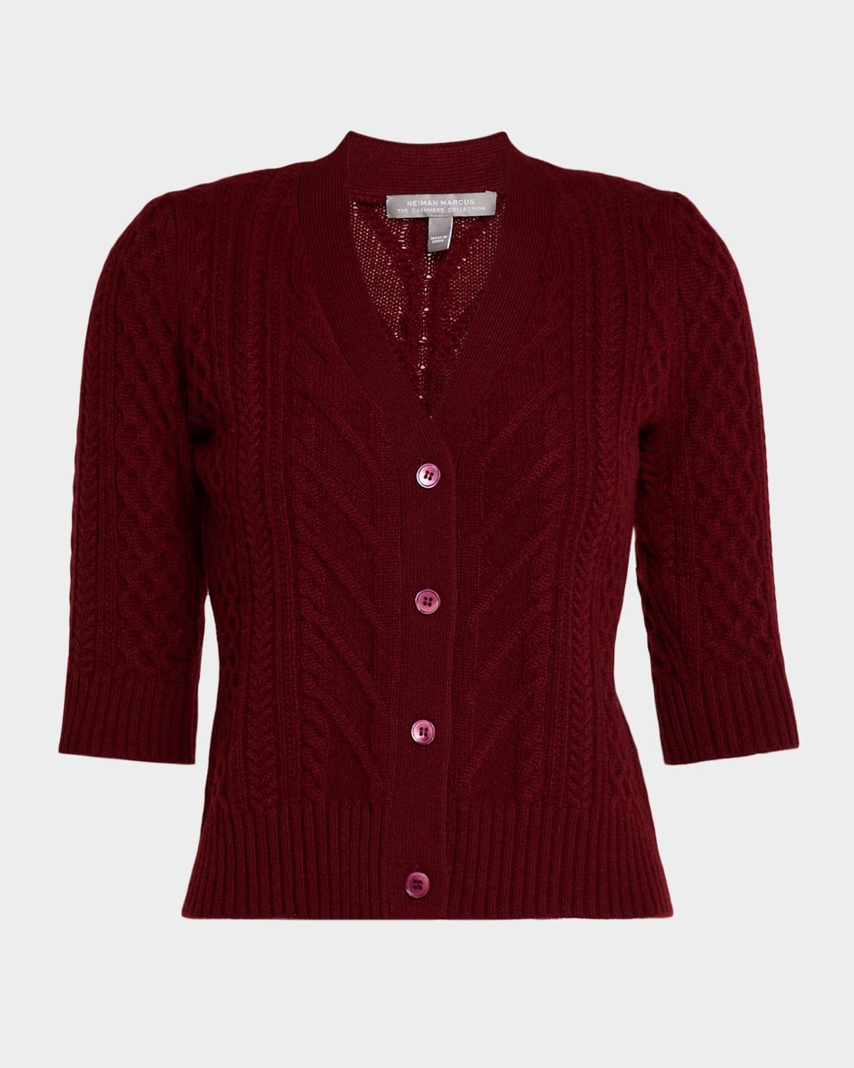 Cashmere Cable-Knit Cardigan