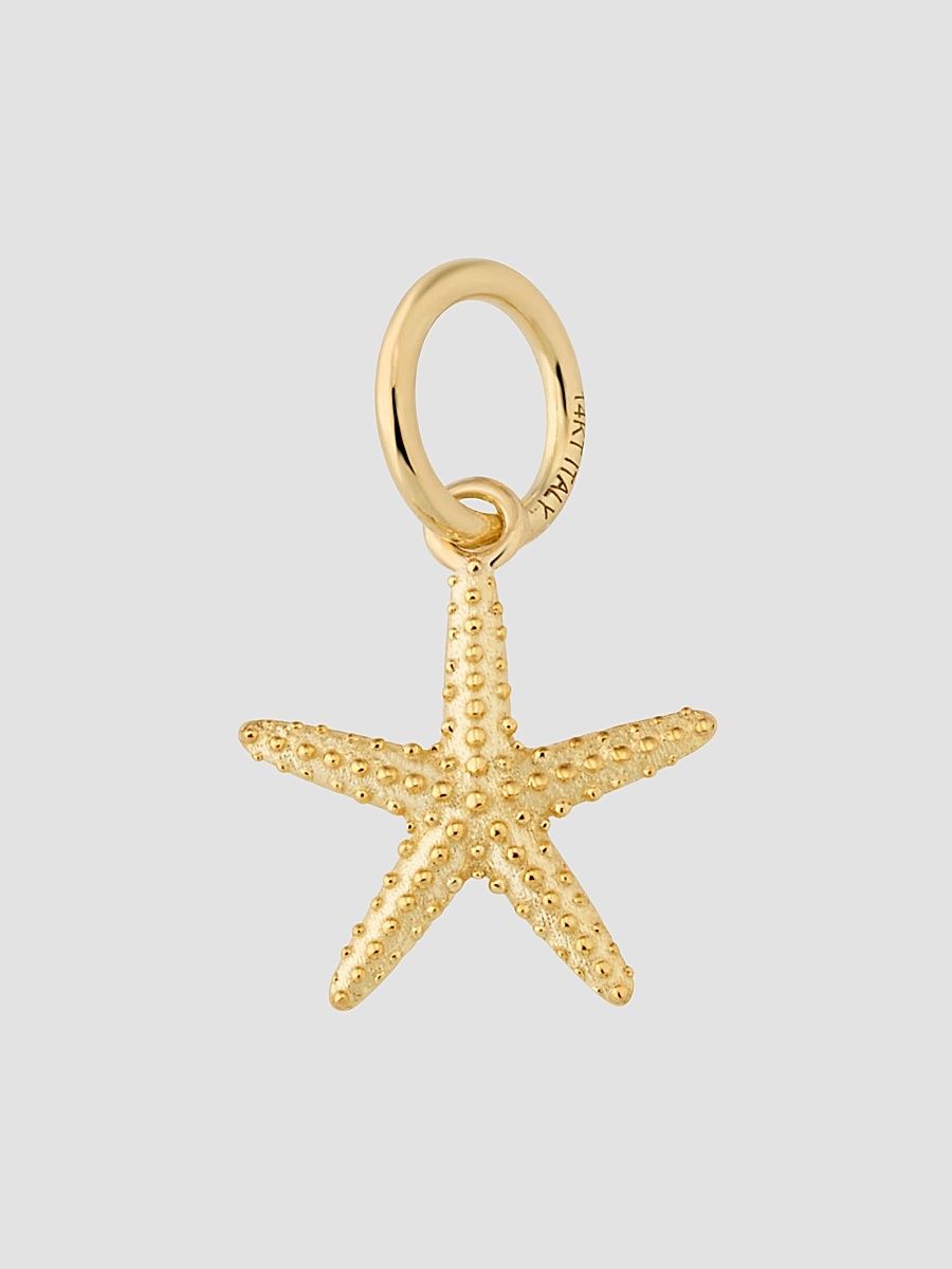 Women's Starfish Pendant Charm in 14K Yellow Gold - Gold