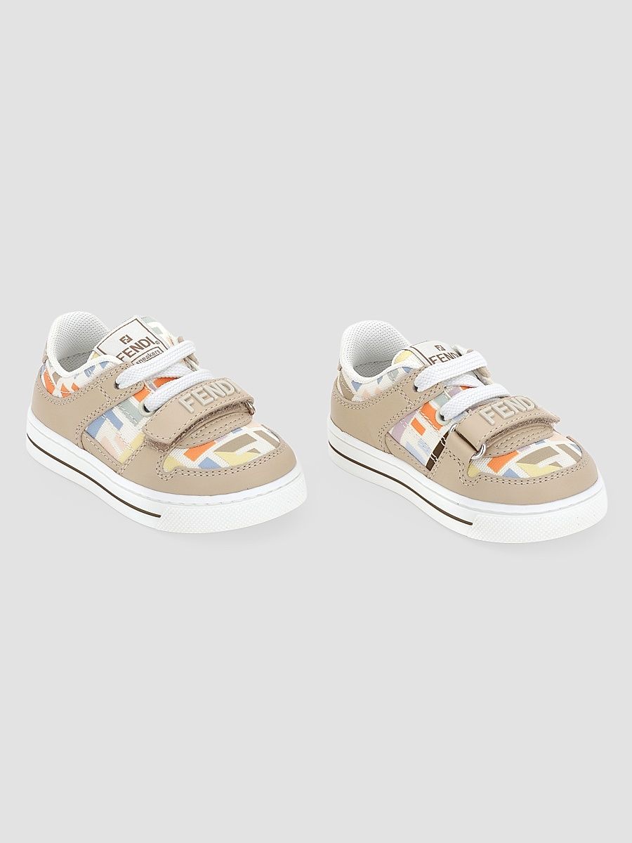 Baby's FF Leather Sneakers - Beige - Size 3 (Baby)