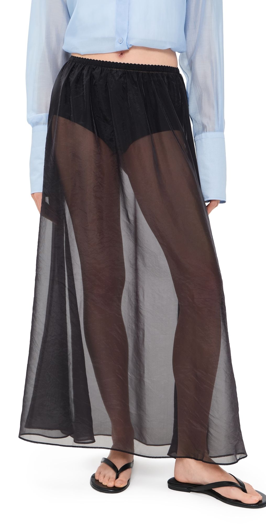 VRG GRL Solara Sheer Midi Skirt Black XS