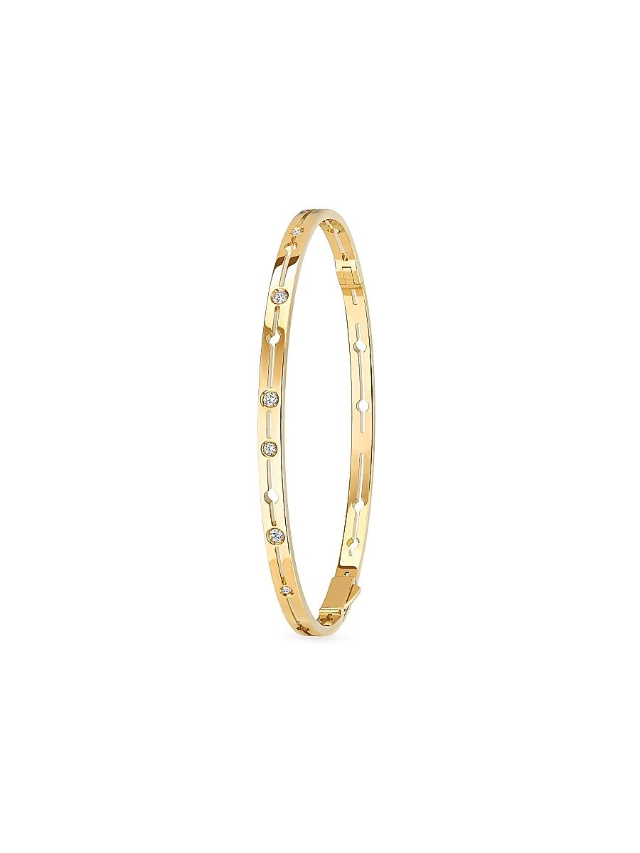 Women's Pulse 18K Gold & 0.135 TCW Diamond Bangle - Yellow Gold
