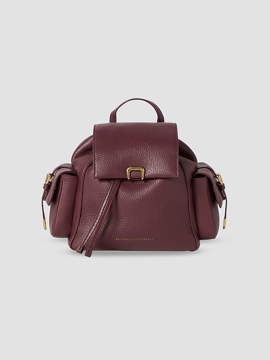 Women's Deerskin Sartorial Backpack - Burgundy