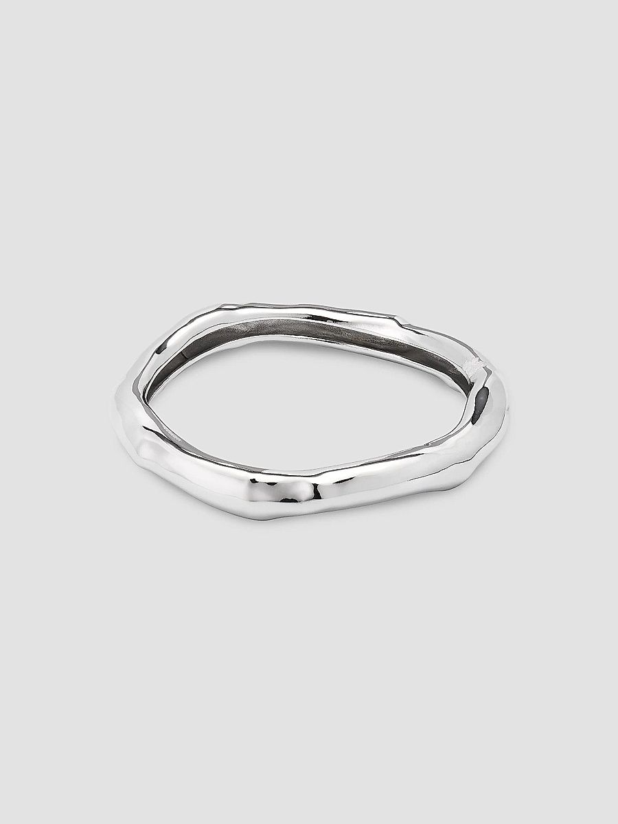 Alexis Bittar Women's Essentials Molten 14K-Gold-Plated Small Bangle - Silver