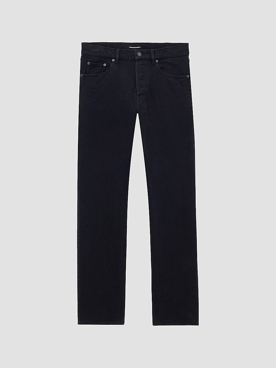Saint Laurent Men's Mick Long Jeans in Denim - Midnight Black - Size 27