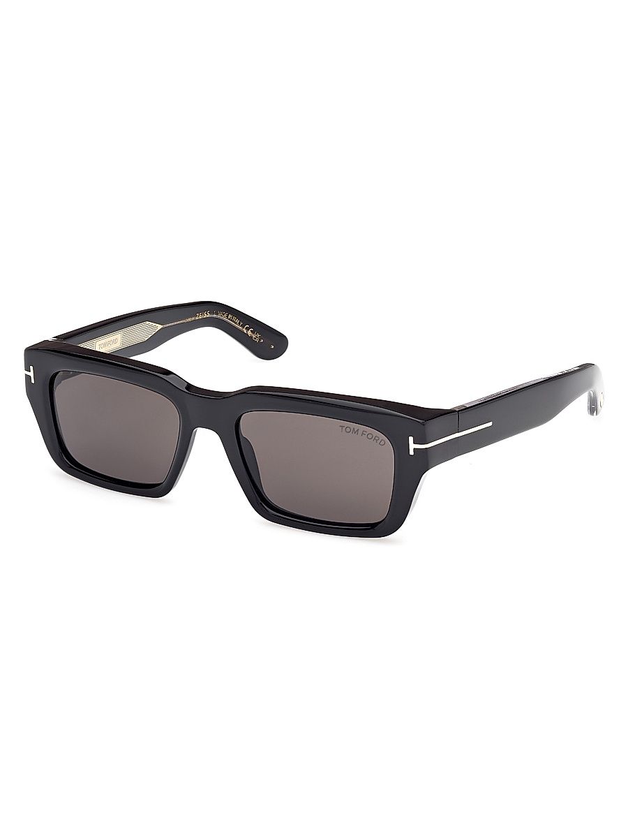 Men's Icon 54MM Rectangular Sunglasses - Shinyblack