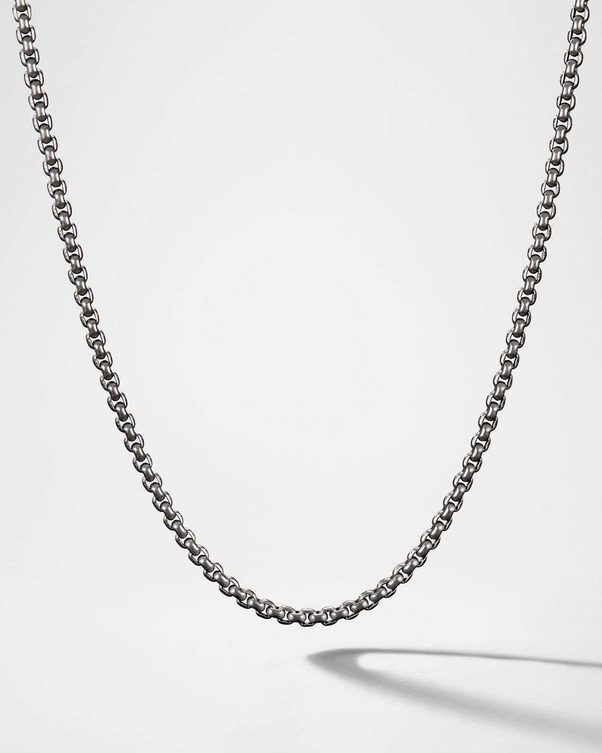 Men & apos;s Box Chain Necklace in Titanium, 2.7mm, 26"L