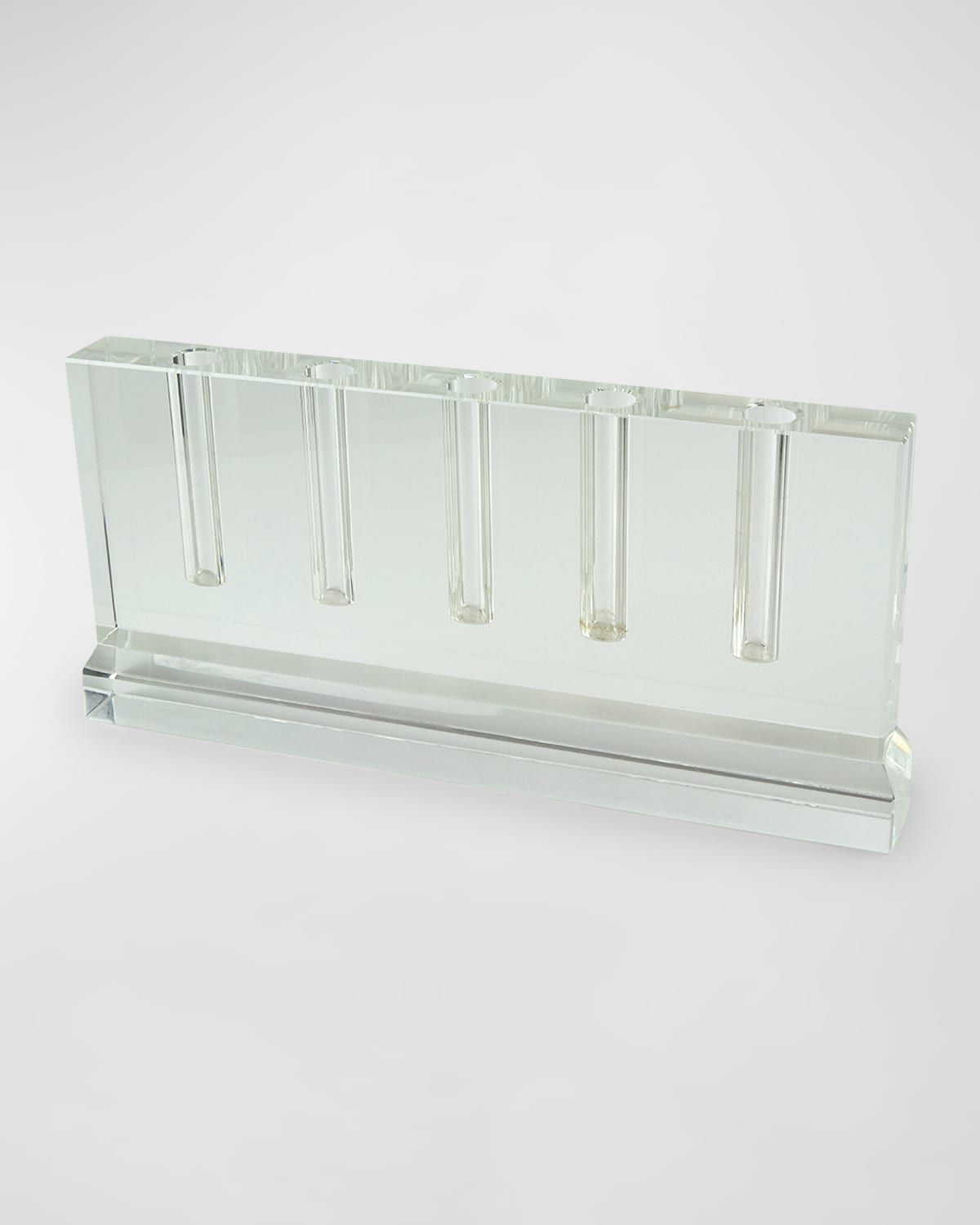 Clear Crystal 5-Hole Bud Vase
