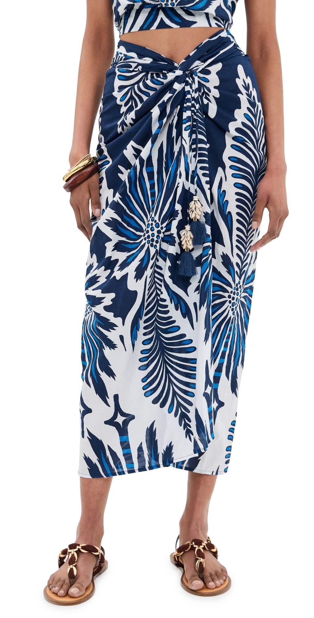 Poupette St Barth Uma Long Skirt Navy Cartagena L