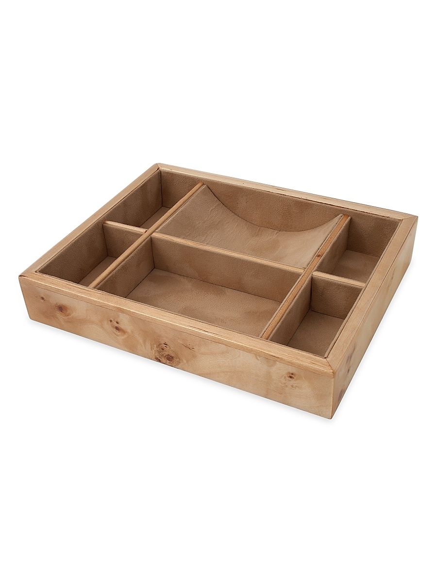 Burlwood Valet Tray - Brown
