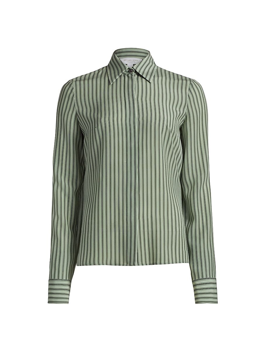 Women's Hansen Striped Shirt - Celadon Multi - Size 10