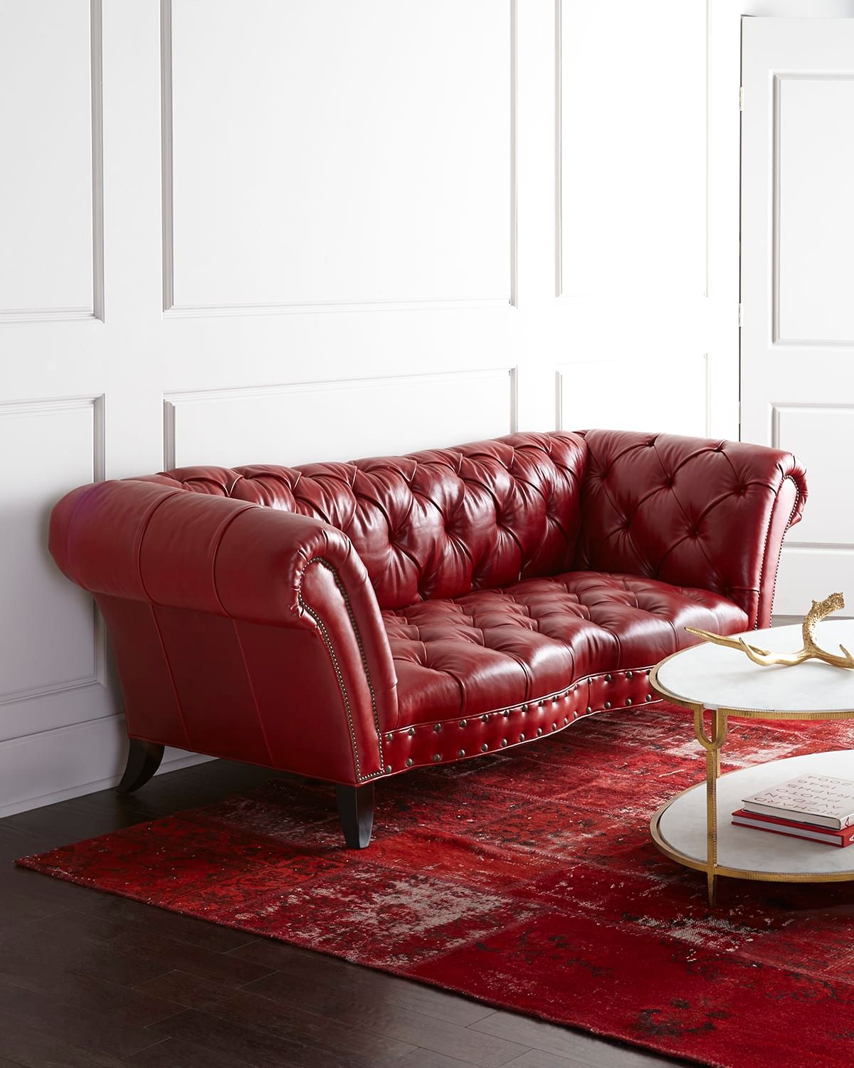 Bourdeaux Leather Sofa 97"