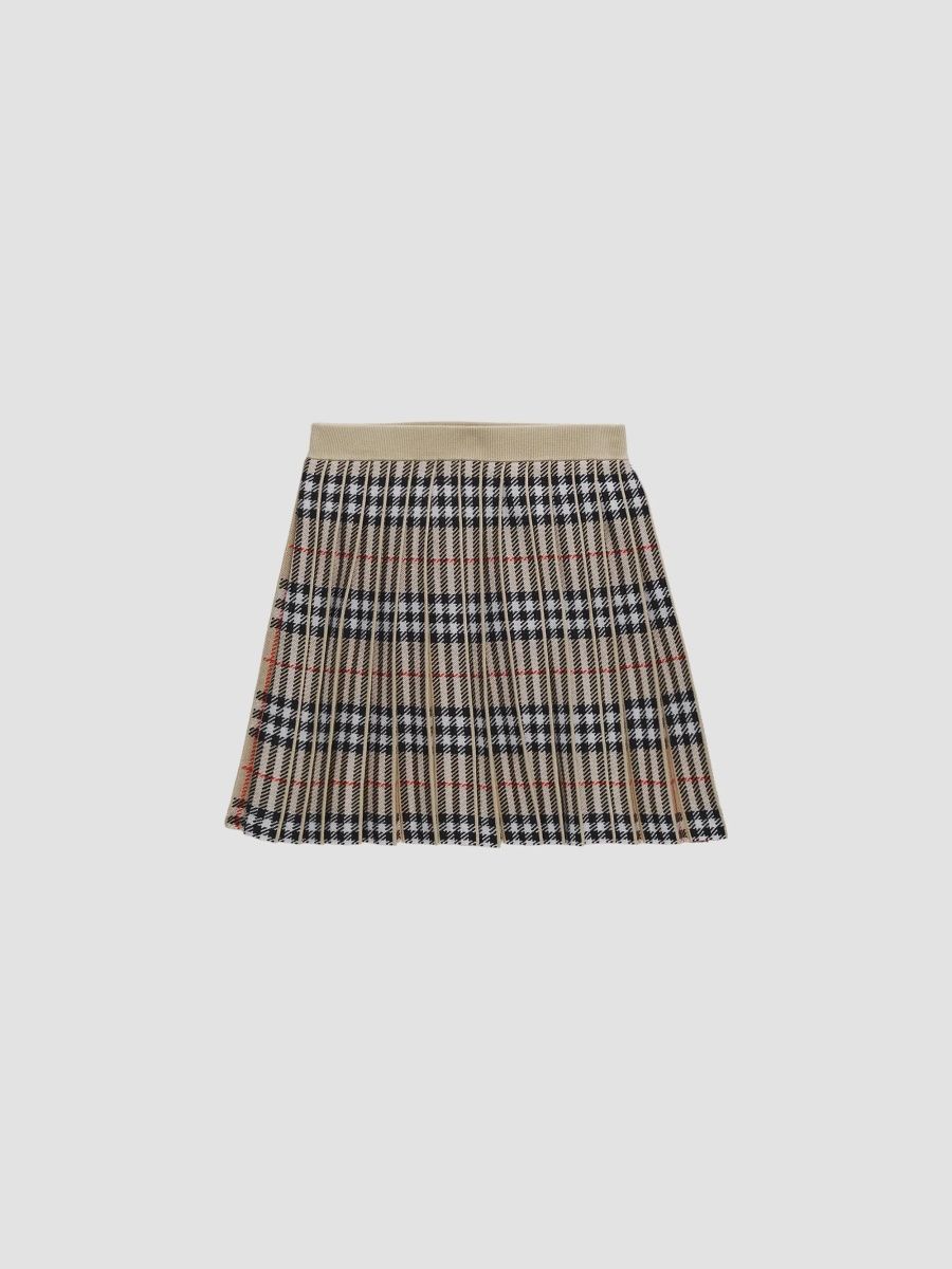 Burberry Girl's Little Girl's & Girl's Philomena Check Skirt - Sand Check - Size 8