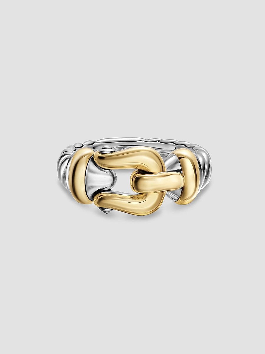 David Yurman Women's Buckle Ring in Sterling Silver - Silver - Size 7