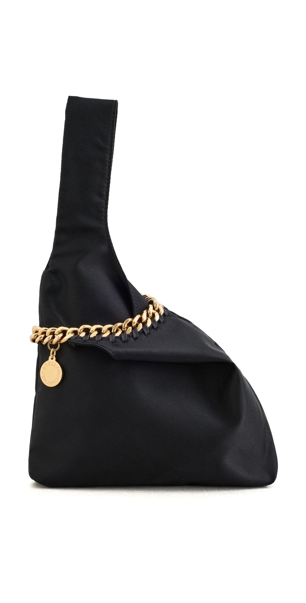 Stella McCartney Falabella Satin Wristlet Bag Black One Size