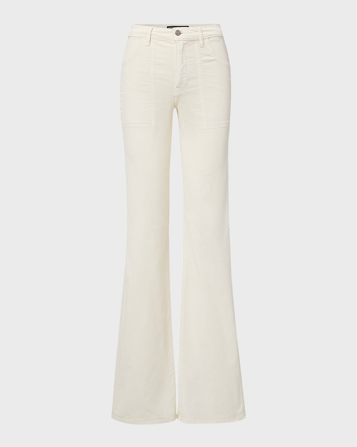 Crosbie Wide-Leg Patch Pocket Corduroy Jeans
