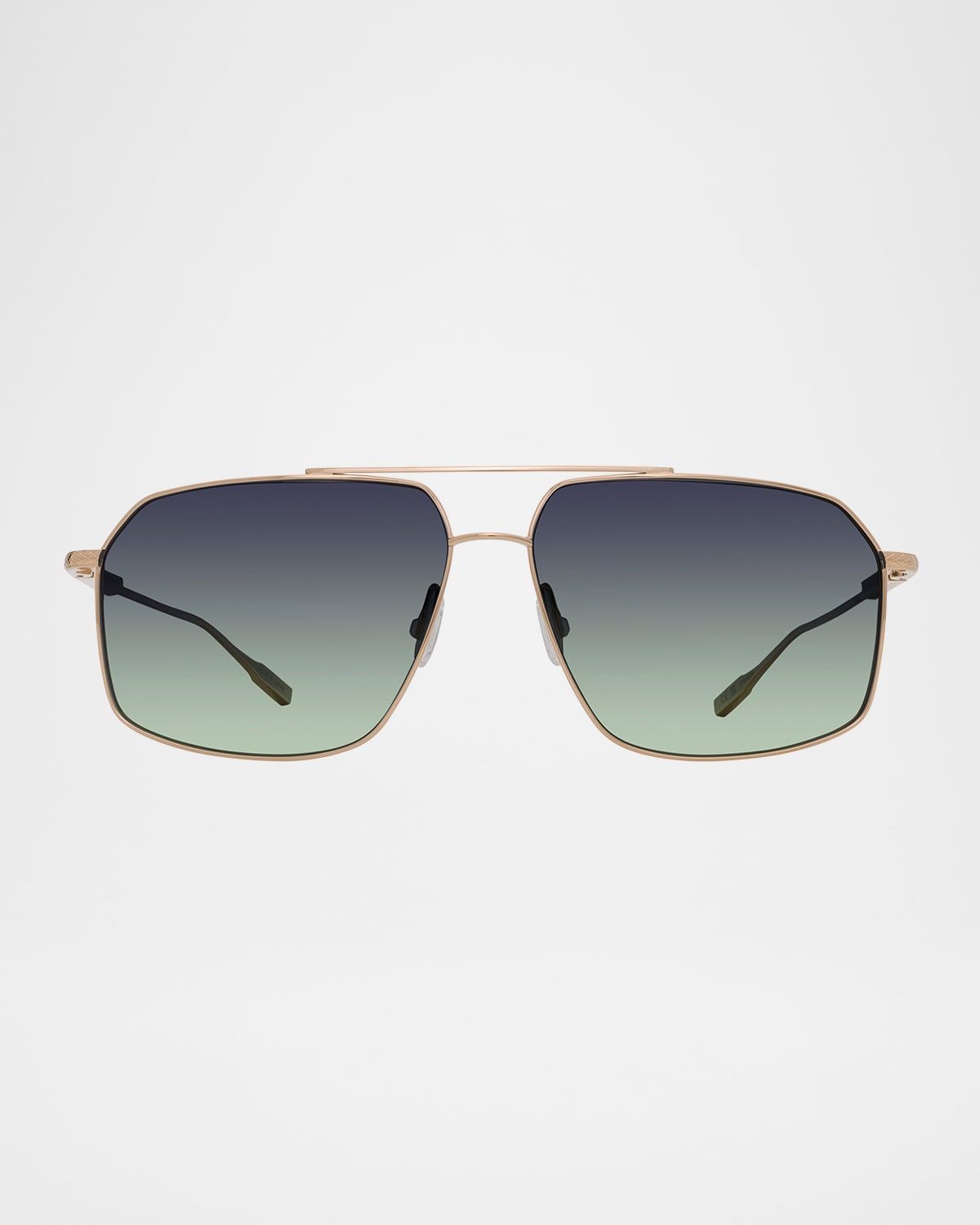 Men & apos;s Renzo Polarized Titanium Rectangle Sunglasses