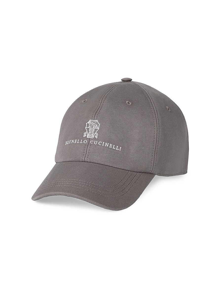 Men's Garment Dyed Twisted Cotton Gabardine Baseball Cap - Grey - Size XL