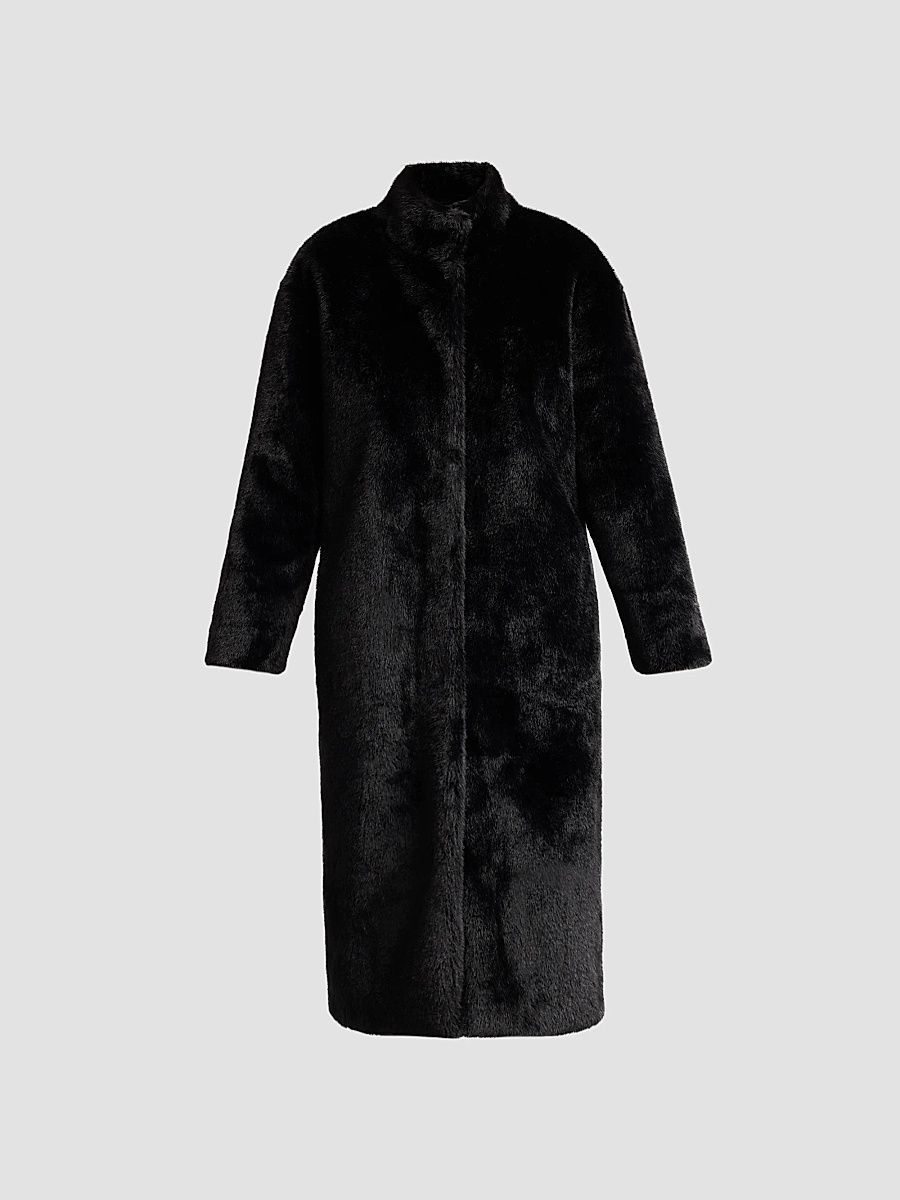 Women's Cassian Faux-Fur Coat - Black - Size XL