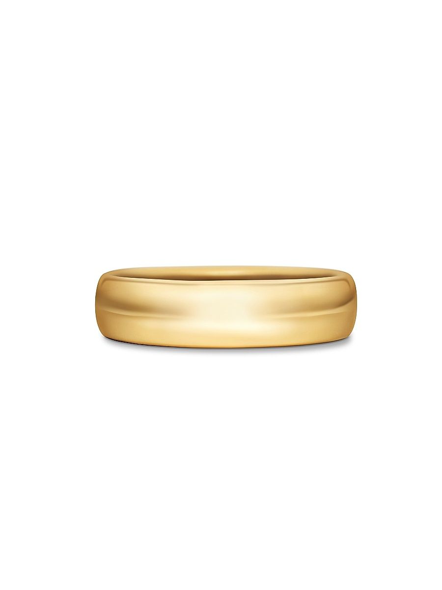 Men's DY Classic Band Ring in 18K Yellow Gold, 6mm - Gold - Size 13