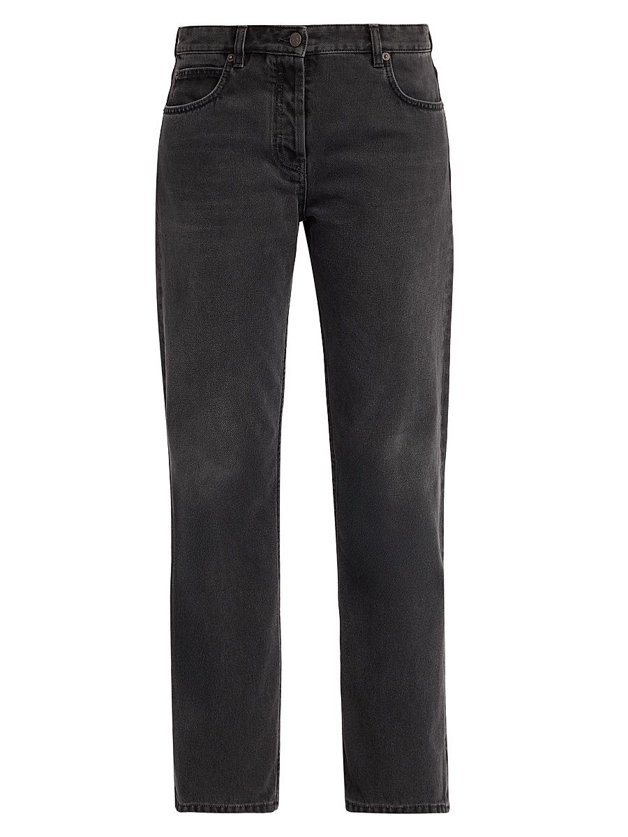Women's Riaco Straight-Leg Ankle Jeans - Faded Black - Size 30