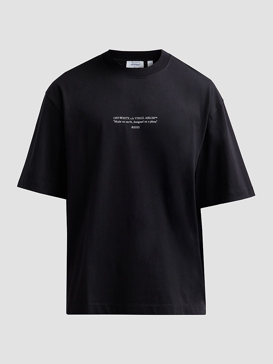 Men's Statement Cotton T-Shirt - Black - Size XXL