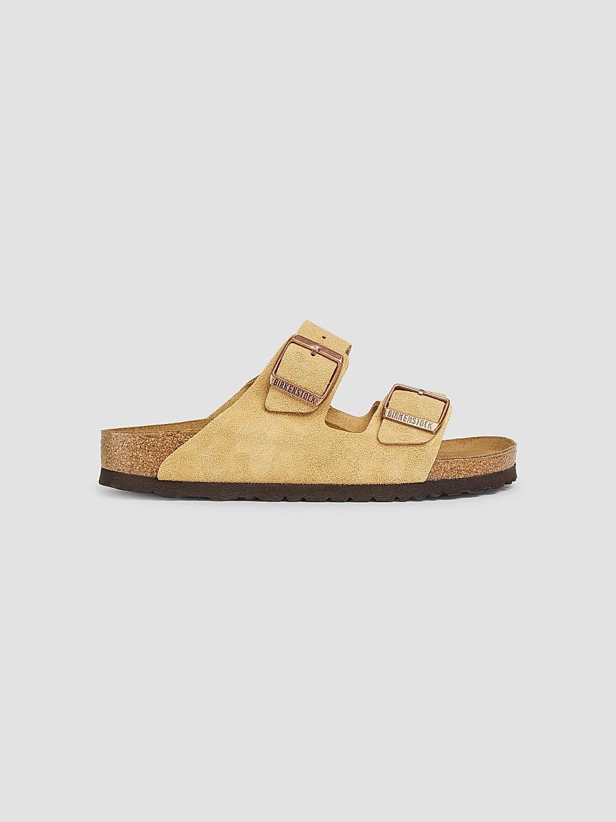 Women's Arizona Suede Slides - Latte Cream - Size 11 Sandals