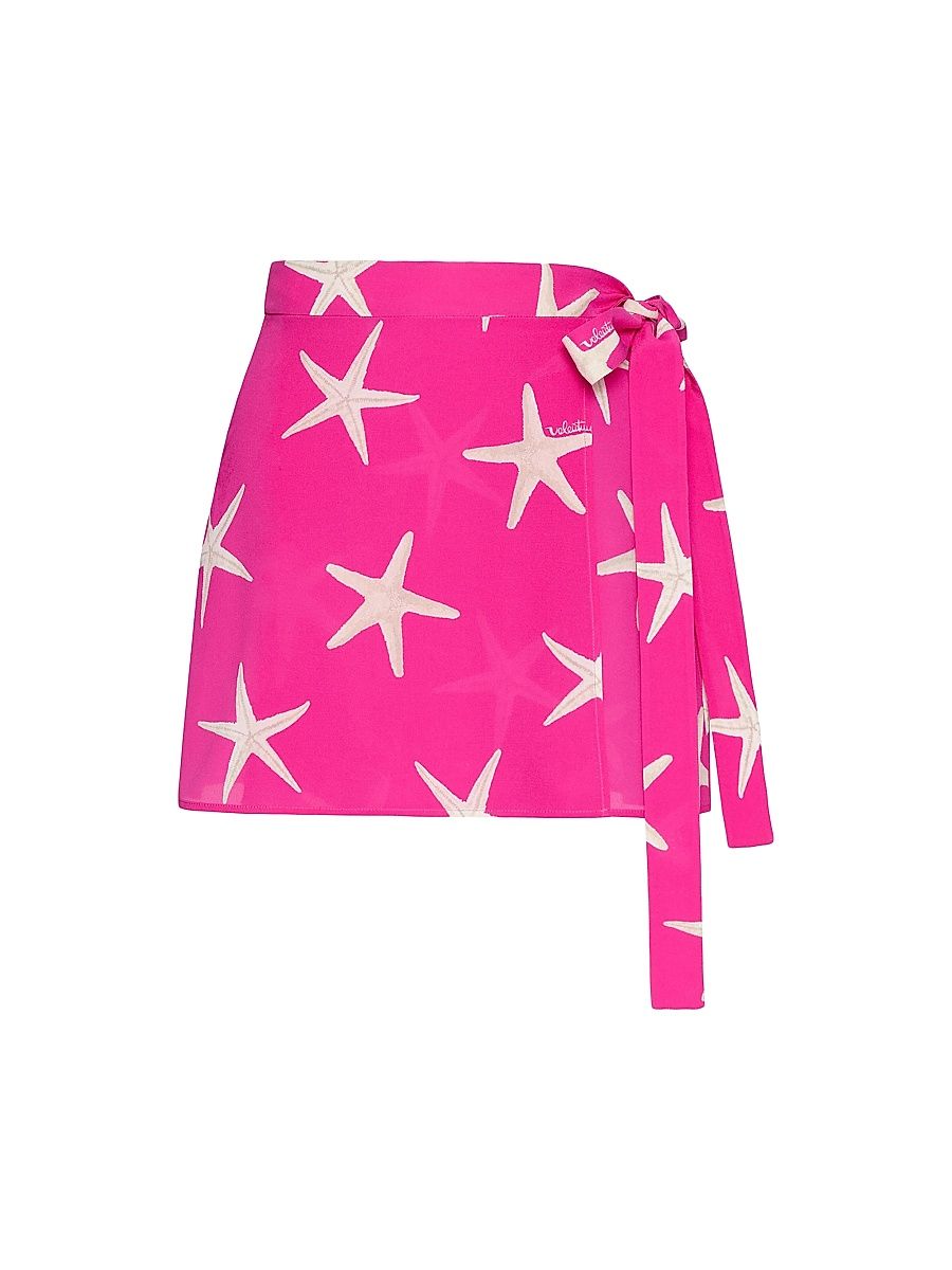 Women's Starfish Crepe De Chine Skirt - Ivory Pink - Size 4