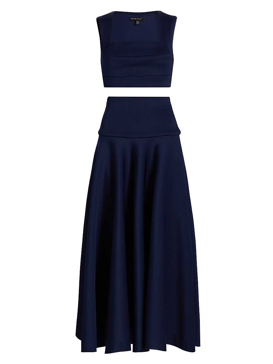 Women's Pamina Two-Piece Midi-Dress Set - Navy - Size 14