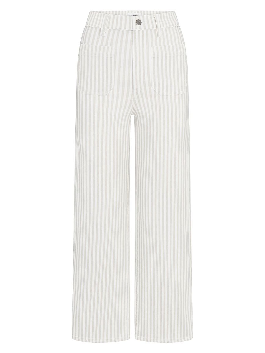 Women's The Anchor Striped Pants - Flax Stripe - Size 31