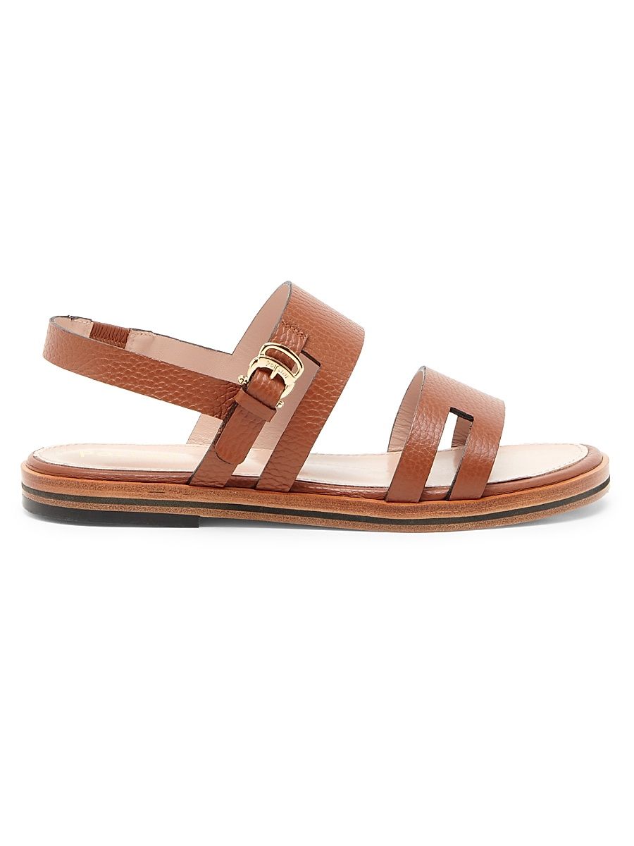 Women's Essence Cut-Out Leather Sandals - Toffee - Size 11