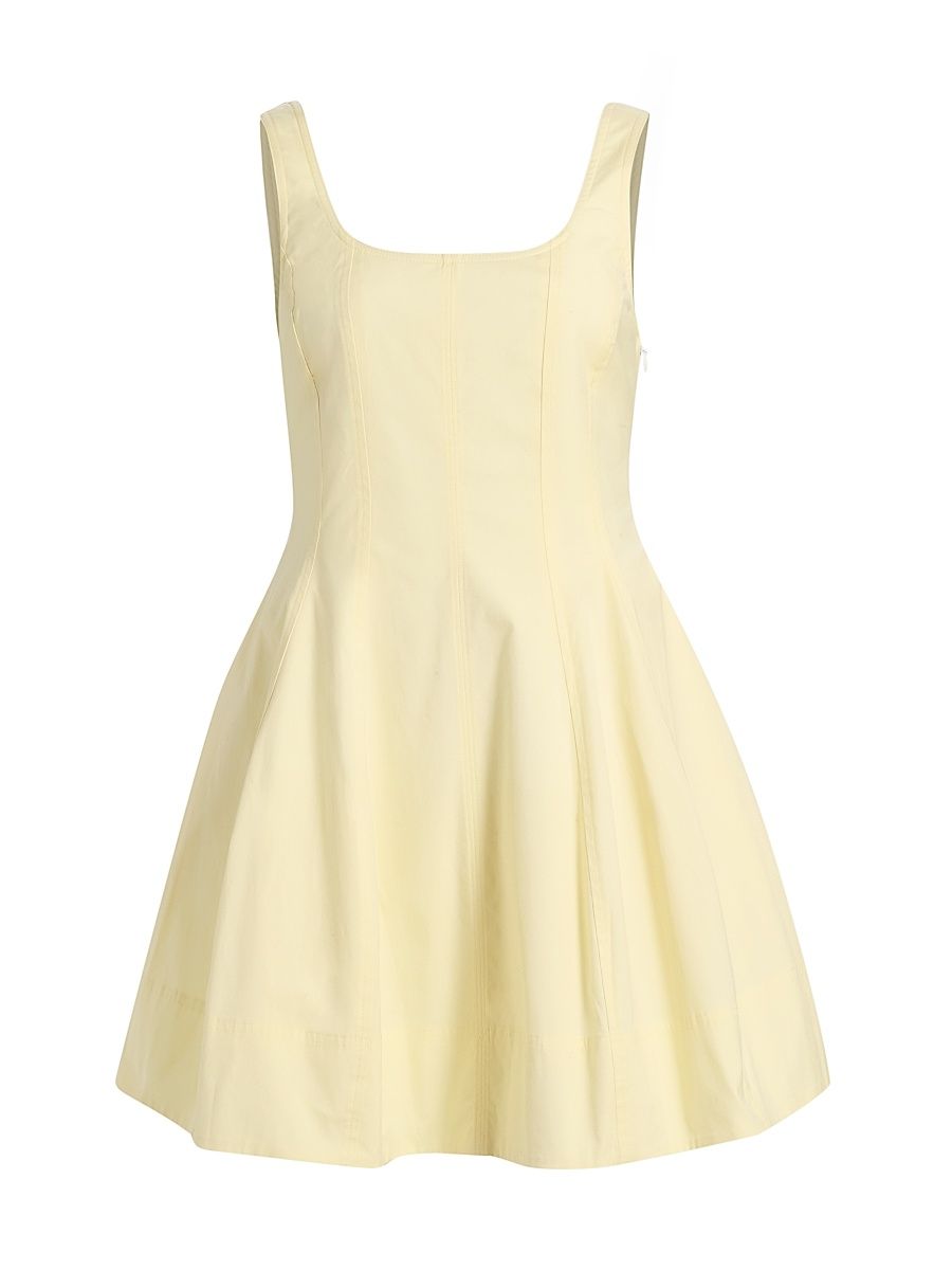 Women's Vea Cotton Minidress - Light Canary - Size 14