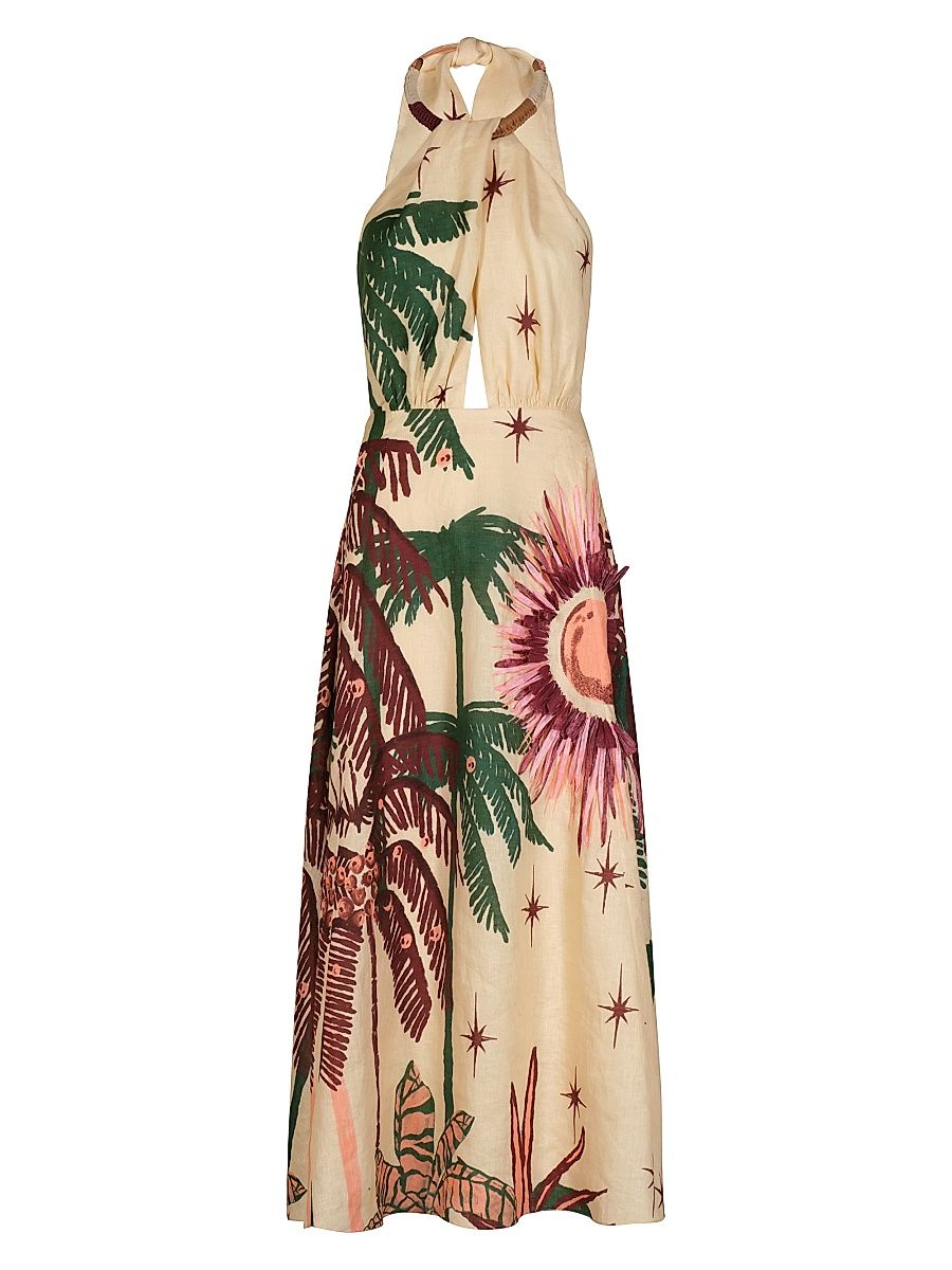 Women's Western Elements Ankle Dress - Ecru Multicolor - Size 8