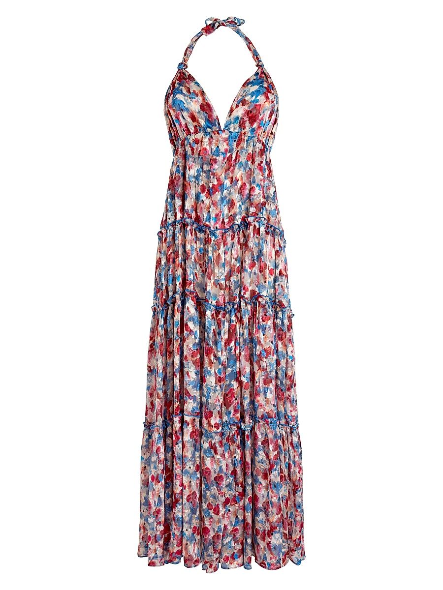 Women's Floral Halter Maxi Dress - Palace - Size Small