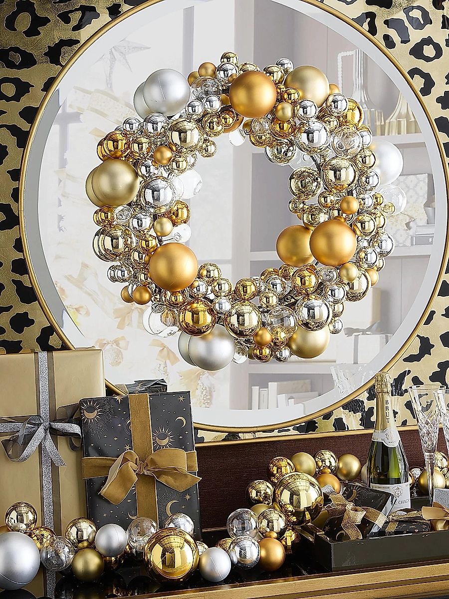 New Traditional Two-Tone Glass Wreath