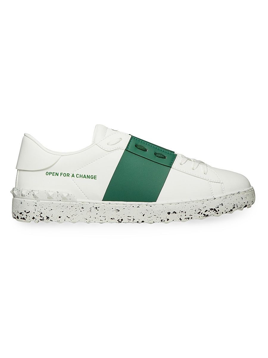 Men's Open For a Change Sneakers in Bio-Based Material - White Green - Size 12.5
