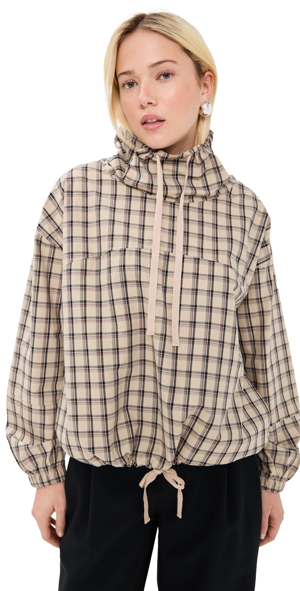 LE BOP Carson Anorak Khaki Check XXS