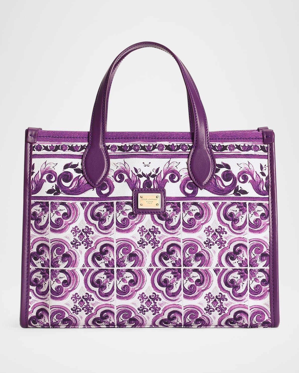 Girl & apos;s Canvas Majolica-Print Tote Bag