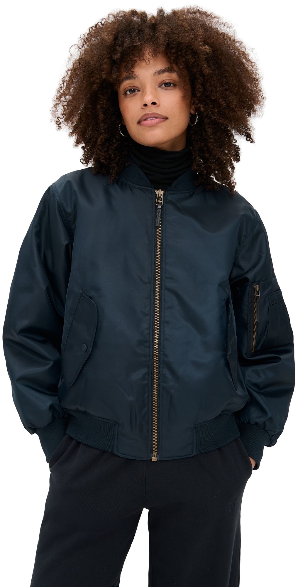 ANINE BING Leon Bomber Jacket Midnight Blue L