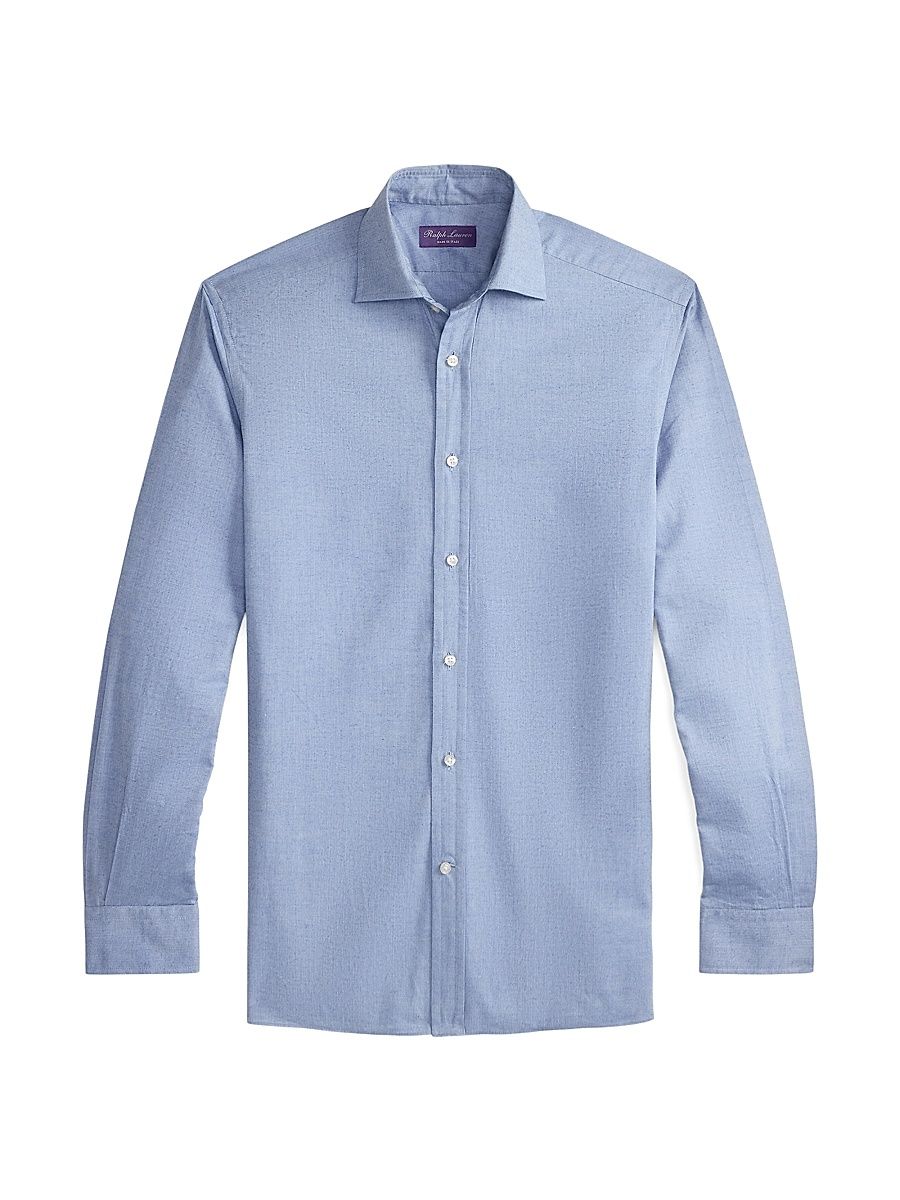 Men's Aston Cotton Shirt - Blue - Size 18