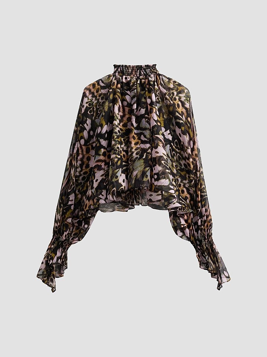 Women's Kellen Printed Chiffon Top - Metamorphosis - Size Small
