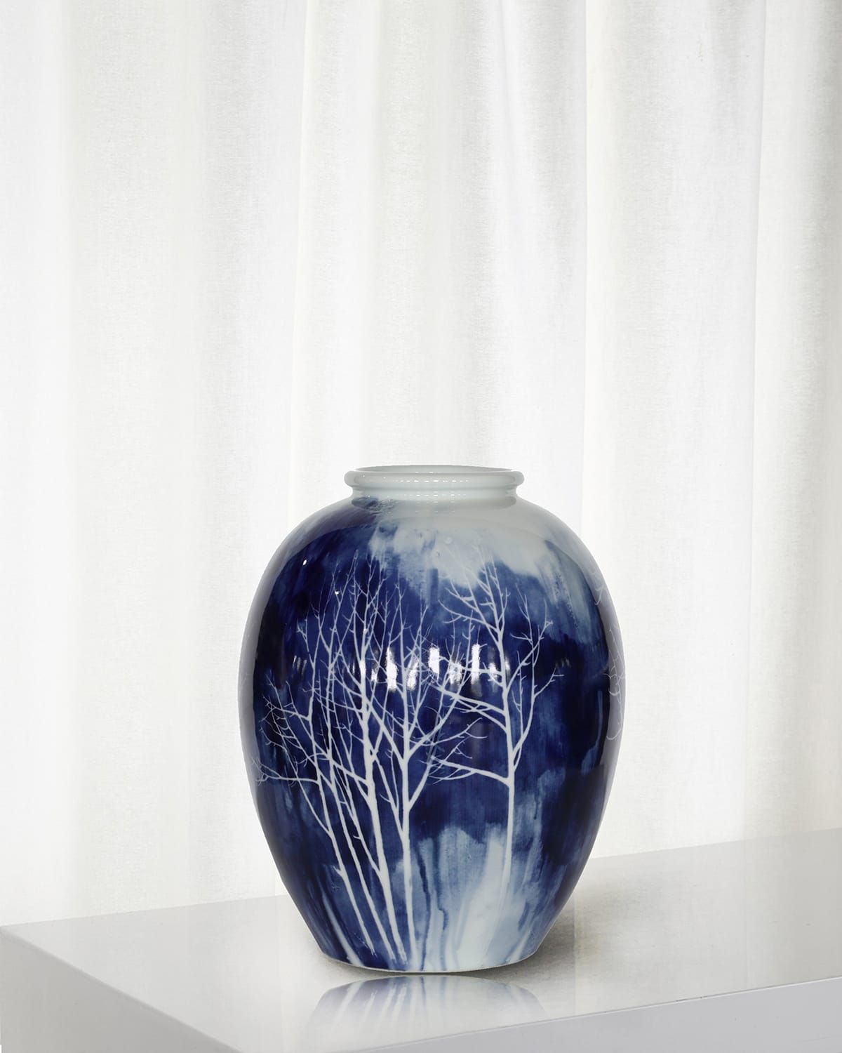Tree Hand-Painted Vase